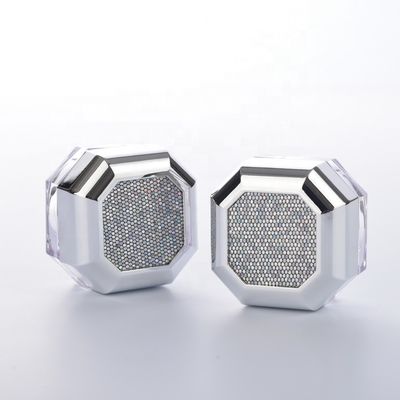 Qualität  Other Empty Luxury Cosmetic Plastic Octangle Powder Jar With Strainer Loose Powder Compact Case usine